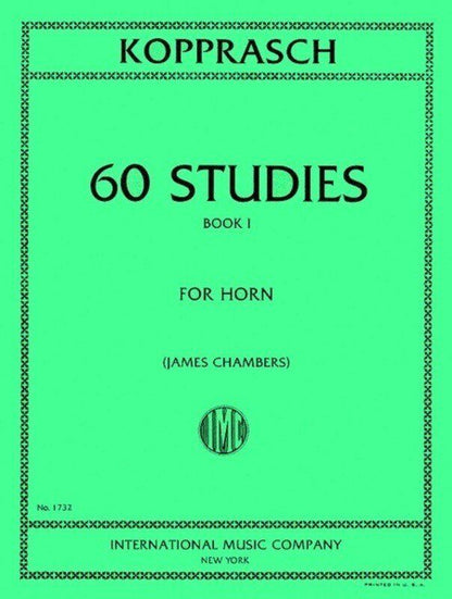 Kopprasch 60 Studies Book 1 for French Horn, Edited by James Chambers