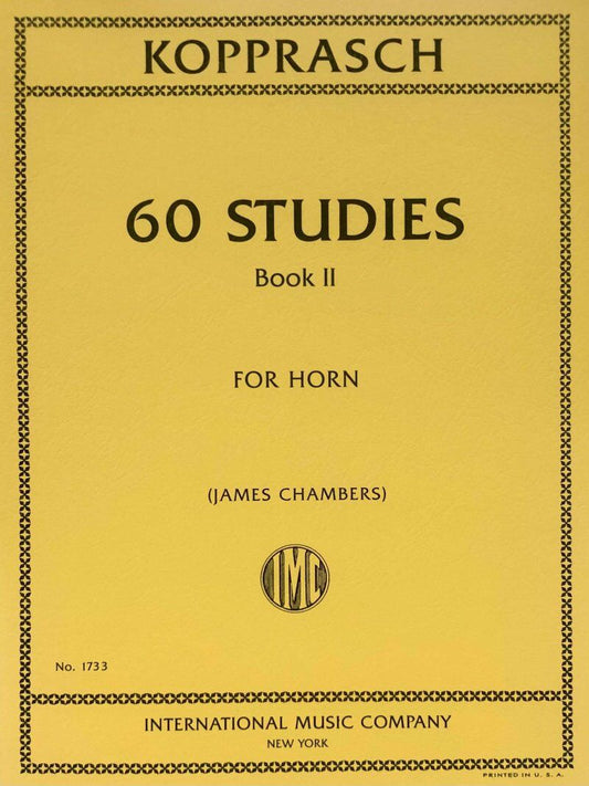 Kopprasch 60 Studies Book 2 for French Horn, Edited by James Chambers