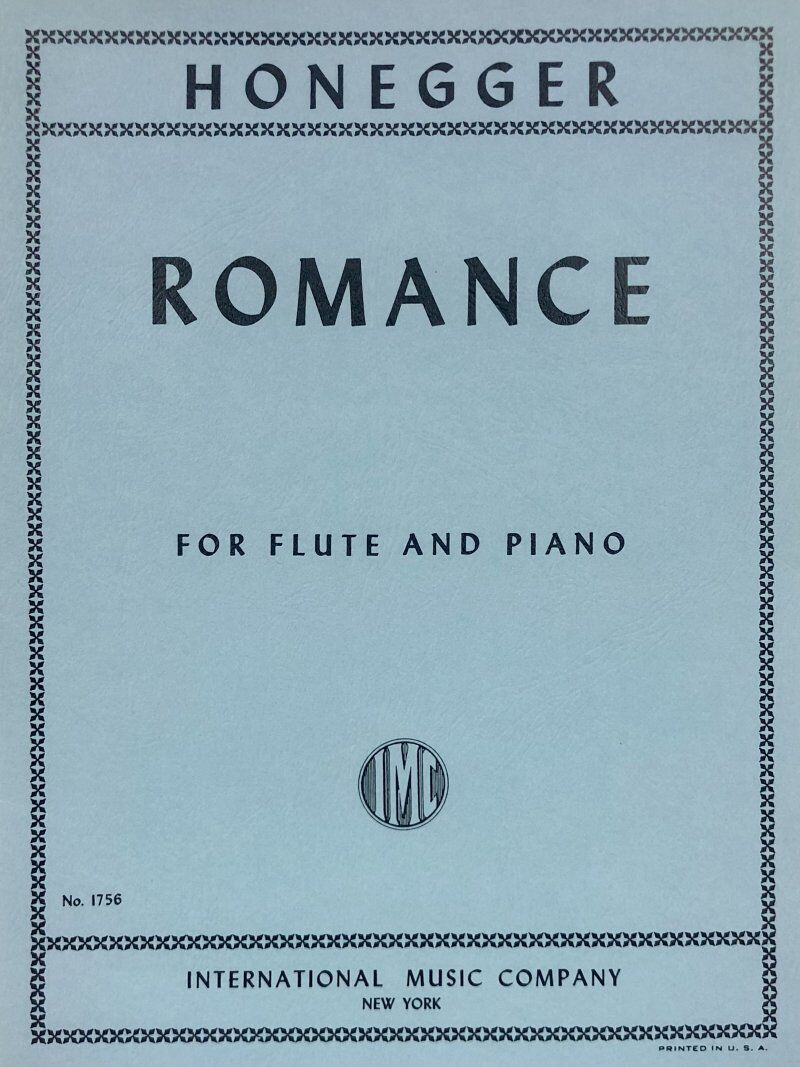 Honegger Romance for Flute and Piano, Grade 4, Published by International Music Company