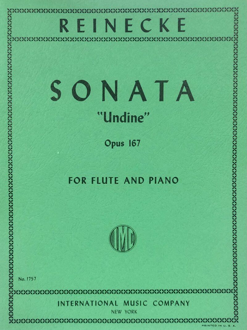Reinecke Sonata Undine Op. 167 for Flute and Piano - Advanced Level Sheet Music