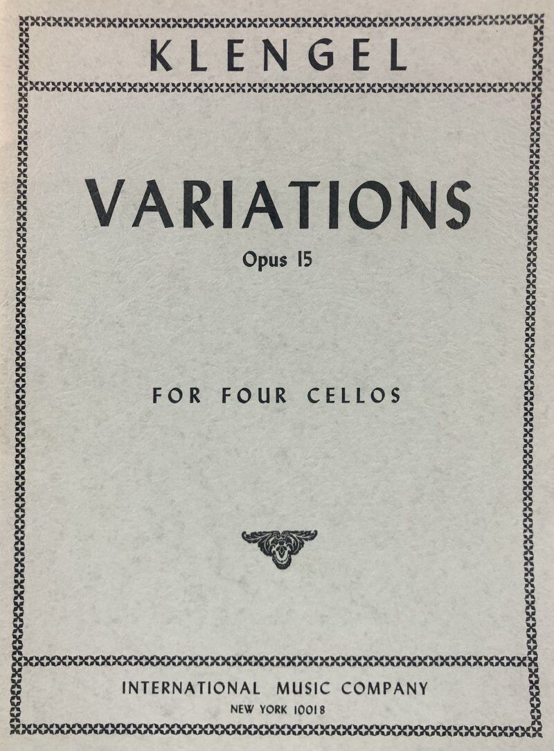 KLENGEL Variations Op. 15 for 4 Cellos