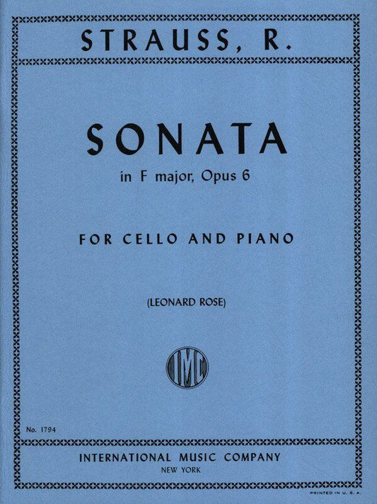 Strauss - Sonata in F Major Op. 6 for Cello and Piano