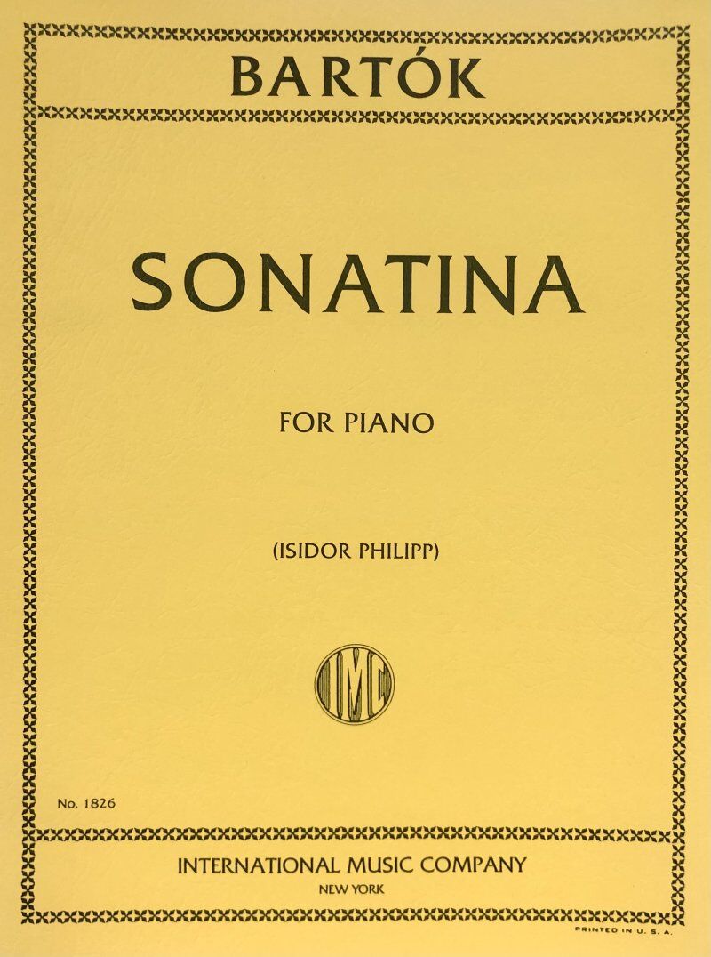 Bartok Sonatina for Piano - Edited by Isidor Philipp, Score, International Music Company, 1 Page