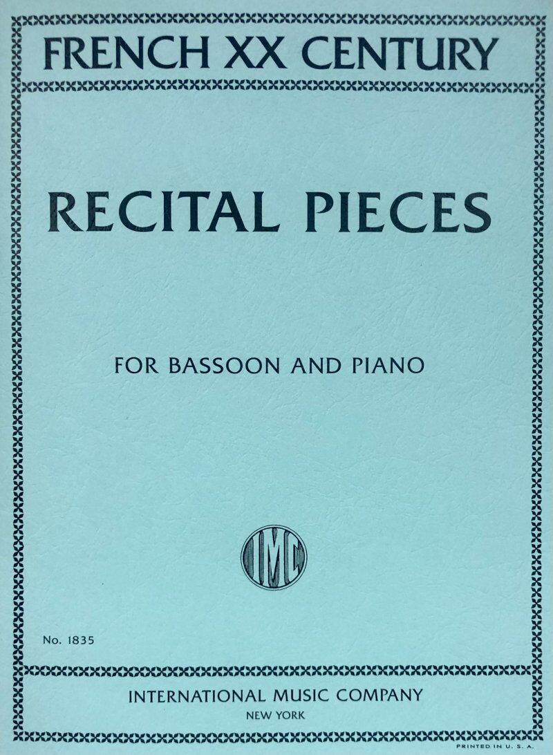 Contemporary French Recital Pieces for Bassoon and Piano - Score and Part