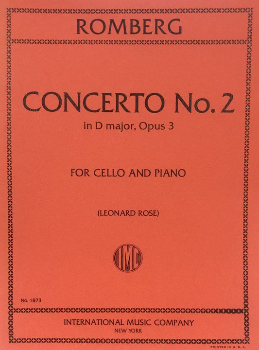 Romberg - Concerto No. 2 in D Major, Op. 3 for Cello and Piano