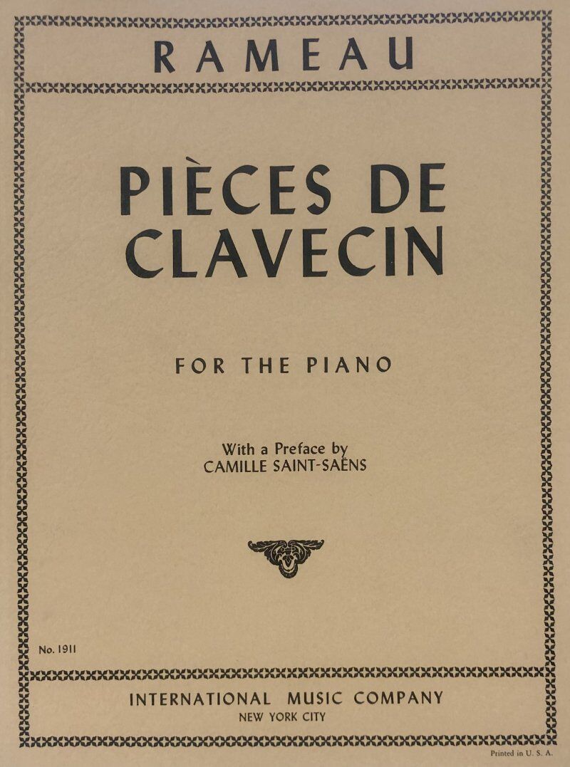 Rameau: Pieces de Clavecin for Harpsichord or Piano, International Music Company, 1 Page