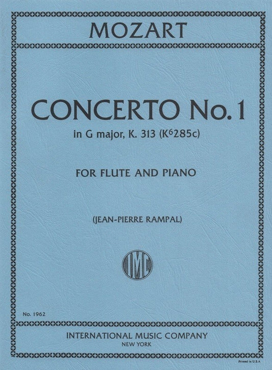Mozart - Concerto No 1 G K 313 Flute/Piano (Softcover Book)