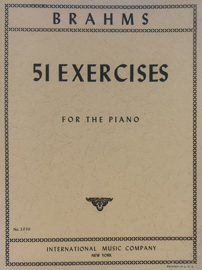 Brahms - 51 Exercises for Piano, International Music Company, 1 Page Score