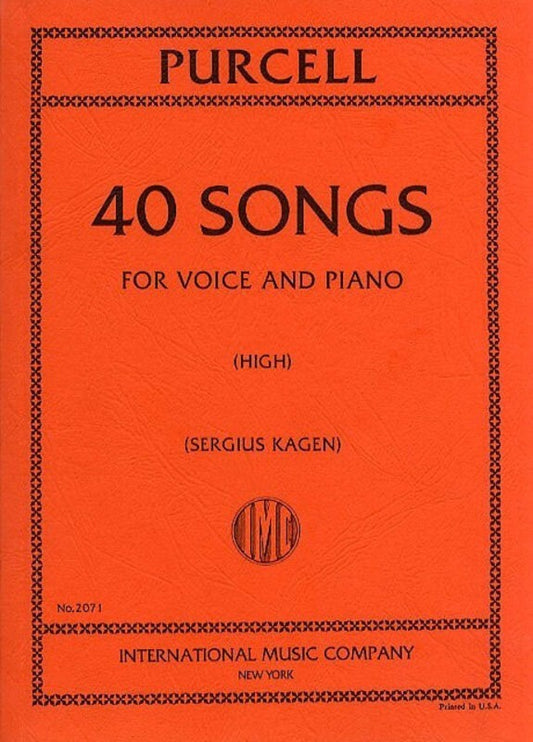 Purcell - 40 Songs Complete High Voice/Piano