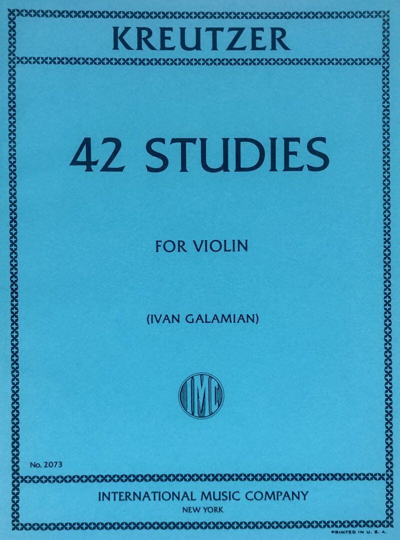 Kreutzer 42 Studies for Violin, Edited by Galamian, 83 Pages, International Music Company
