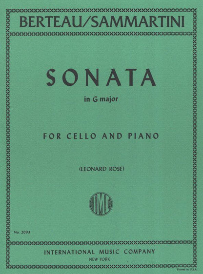 Sammartini - Sonata in G Major for Cello and Piano — view 2