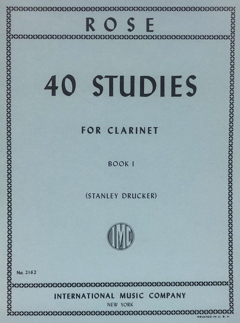 Rose 40 Studies Vol 1 for Clarinet Edited by Stanley Drucker