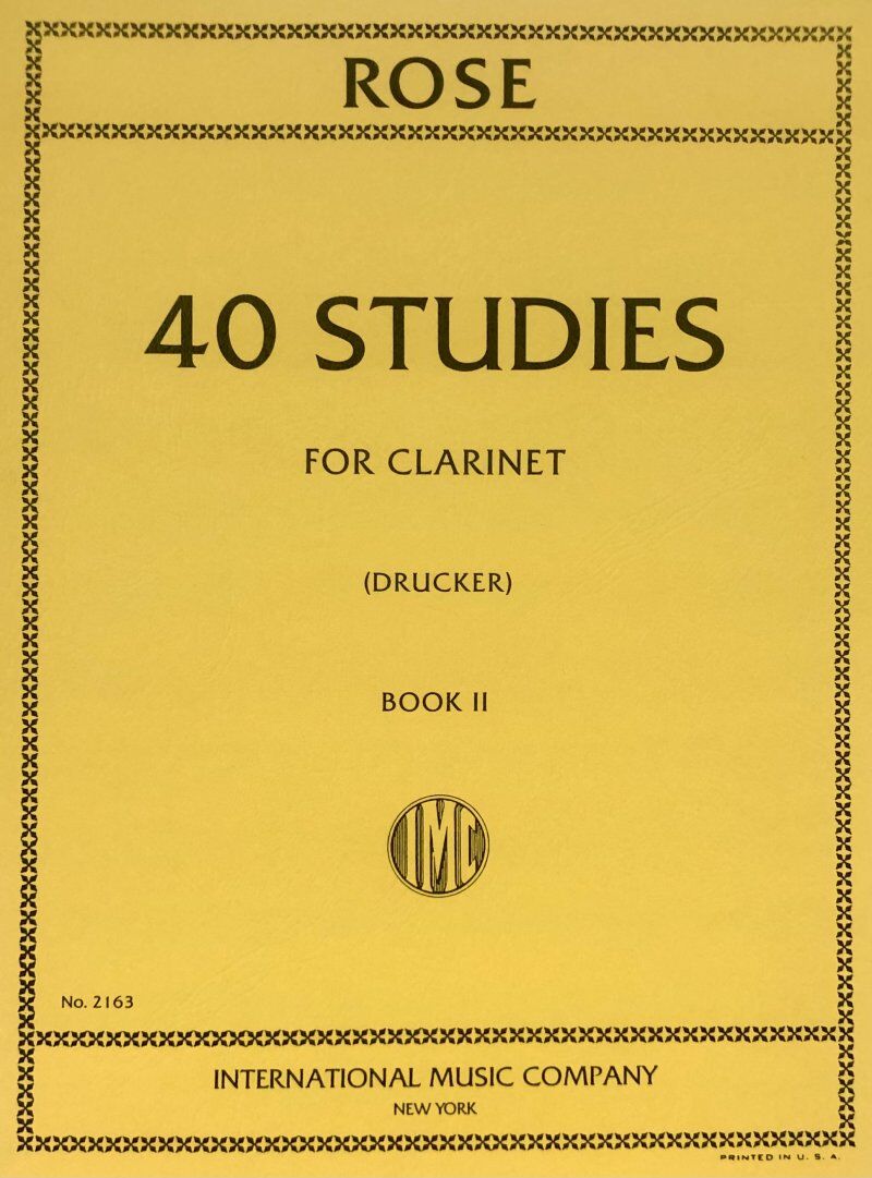 Rose 40 Studies Vol 2 for Clarinet, Ed. Drucker