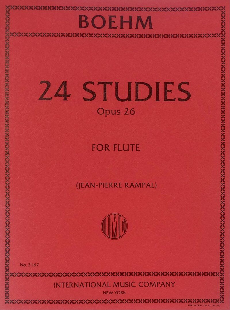 Boehm 24 Etudes-Caprices Op. 26 for Flute Solo, Grades 6-8, International Music Company