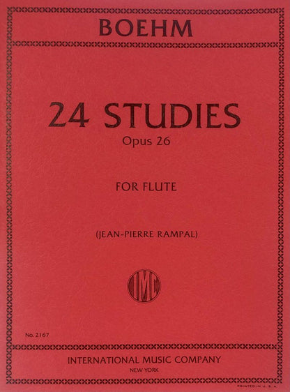 Boehm 24 Etudes-Caprices Op. 26 for Flute Solo, Grades 6-8, International Music Company