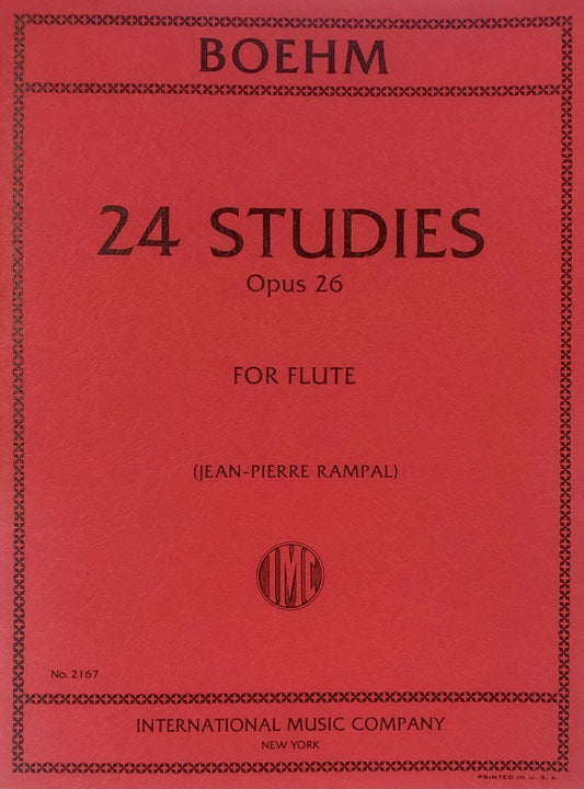 Boehm 24 Etudes-Caprices Op. 26 for Flute Solo, Grades 6-8, International Music Company