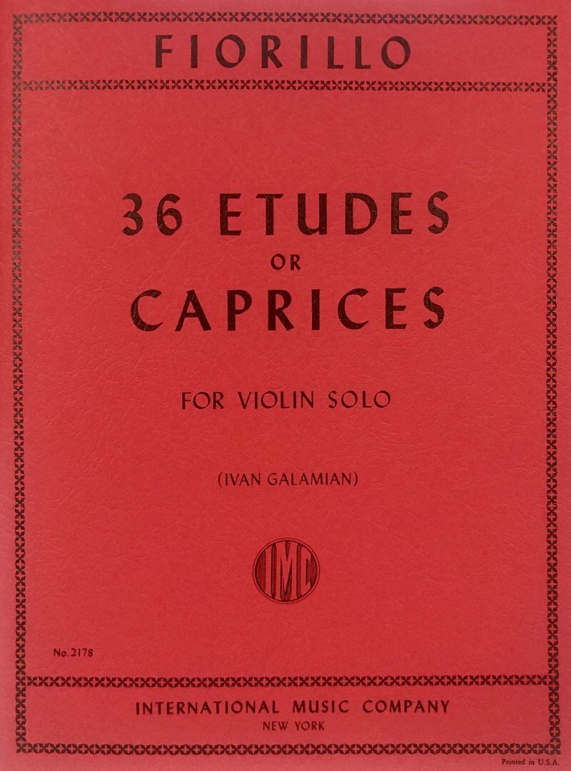 Fiorillo 36 Etudes or Caprices for Violin - Federigo Fiorillo, Violin Solo, International Music Company, 1 Page