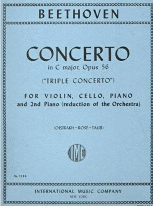 Triple Concerto Op 56 C Violin Vc Piano /W 2nd Piano (Softcover Book)