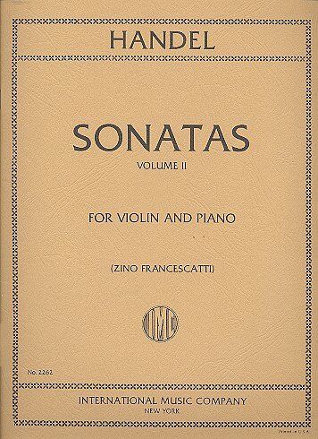 Handel - Six Sonatas Volume 2 for Violin and Piano