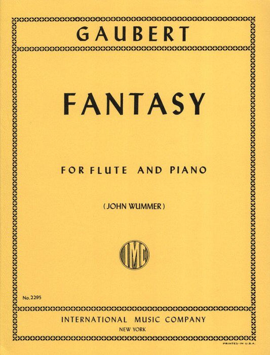 Gaubert Fantasy for Flute and Piano - Score and Part