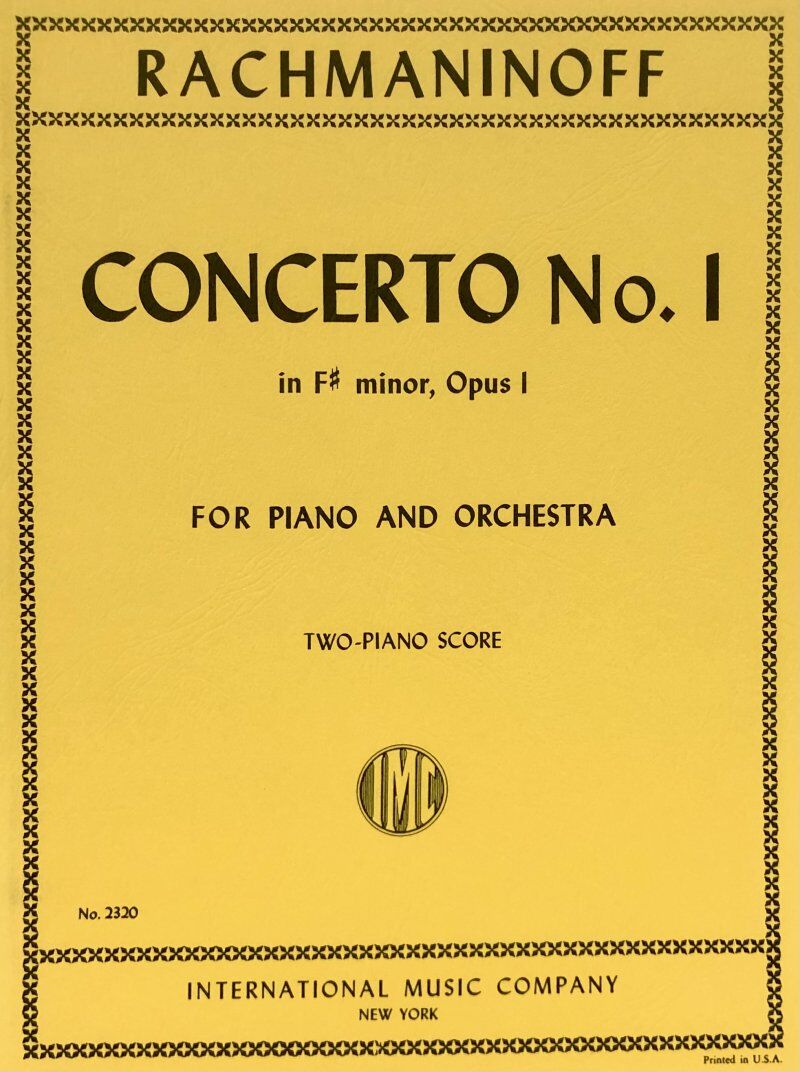 Rachmaninoff - Concerto No. 1 in F# Minor Op. 1 2 Pianos 4 Hands Score