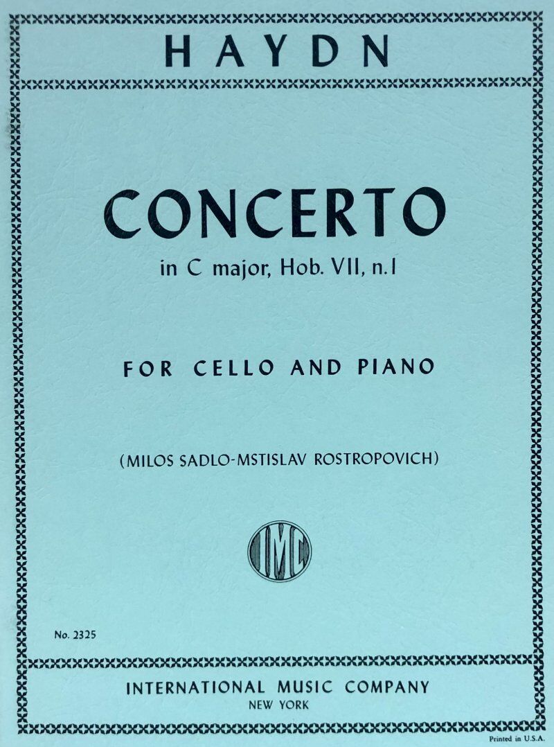 Haydn - Concerto in C Major Hob VIIb:1 for Cello and Piano, Score and Part, Edited by Rostropovich