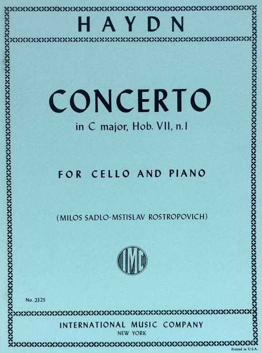 Haydn - Concerto in C Major Hob VIIb:1 for Cello and Piano, Score and Part, Edited by Rostropovich