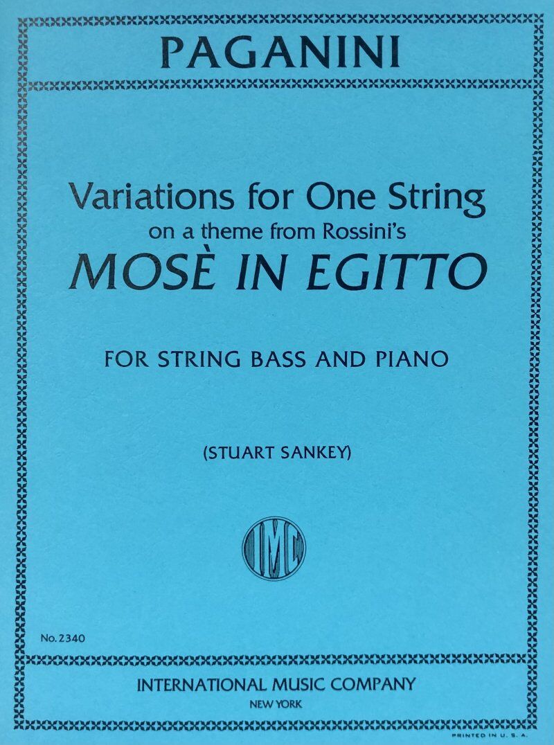 Variations on a Theme of Rossini for Double Bass by Nicolo Paganini