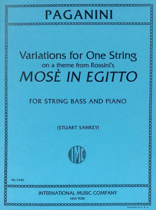 Variations on a Theme of Rossini for Double Bass by Nicolo Paganini