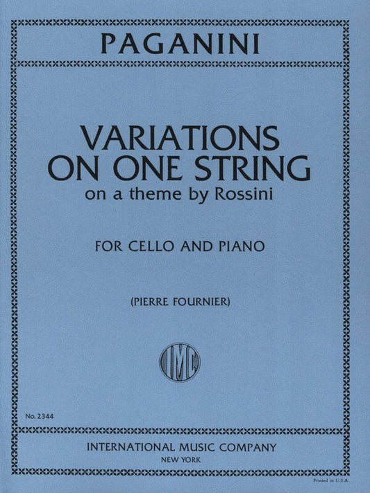 Paganini - Variations on Theme of Rossini for Cello and Piano