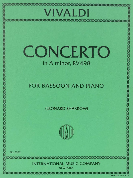 Vivaldi: Concerto in A Minor, RV 498 — Bassoon & Piano (International Music Company)