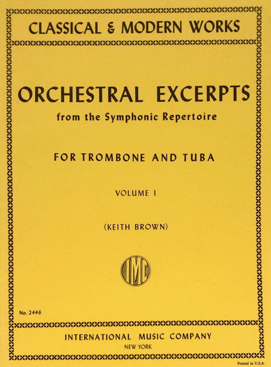 Orchestral Excerpts Vol 1 for Trombone and Tuba by International Music Company