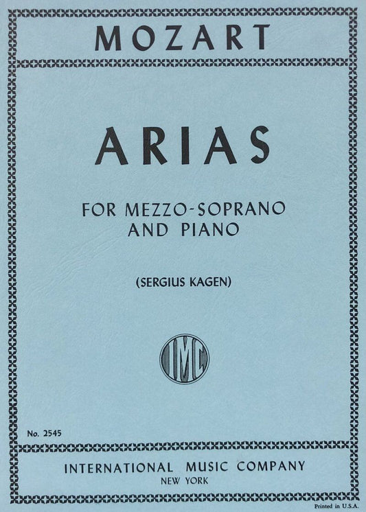 Mozart Arias for Mezzo Soprano and Piano - 7 Pieces Including Cosi fan tutte and Le nozze di Figaro