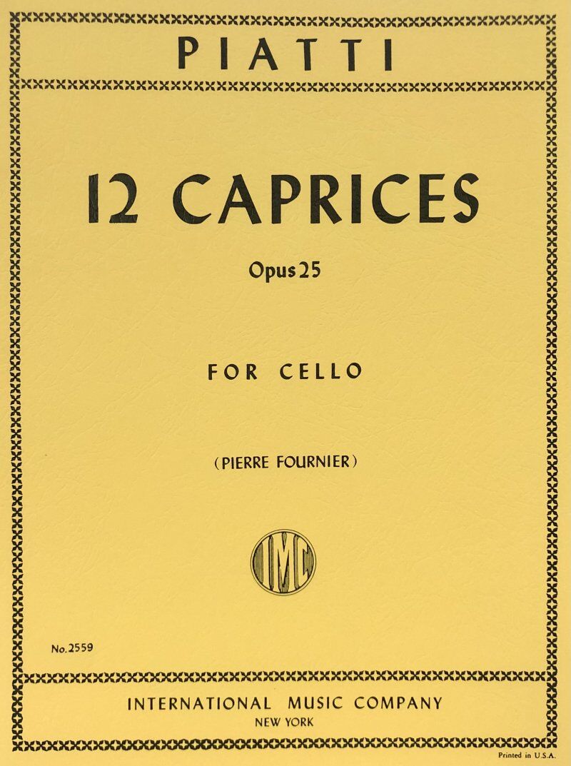 PIATTI 12 Caprices Op 25 Cello Solo Edited by Pierre Fournier