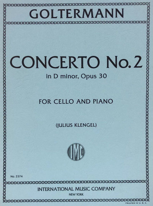 Concerto No. 2 in D Minor, Op. 30 for Cello and Piano, Edited by Klengel
