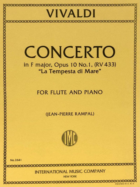 Vivaldi Concerto in F Major Op. 10 No. 1 "La Tempesta" for Flute and Piano, Edited by Jean-Pierre Rampal