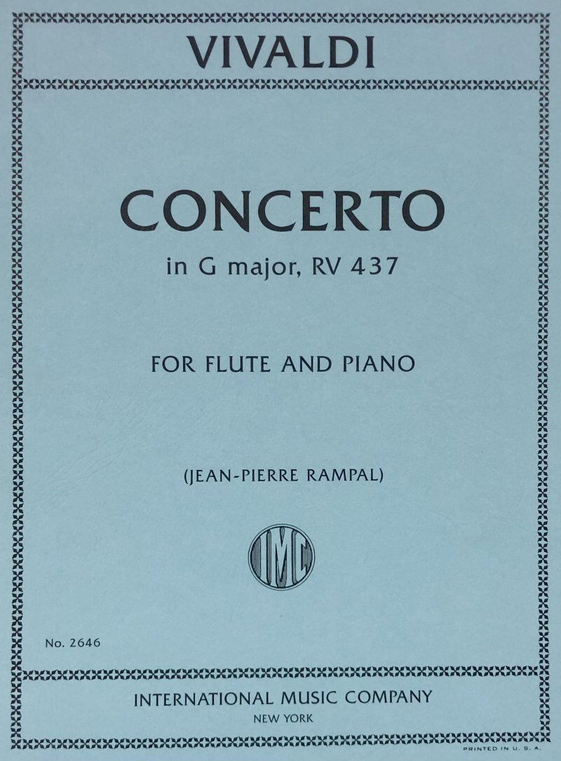 Vivaldi Concerto in G Major Op. 10 No. 6 RV 437 for Flute - International Music Company