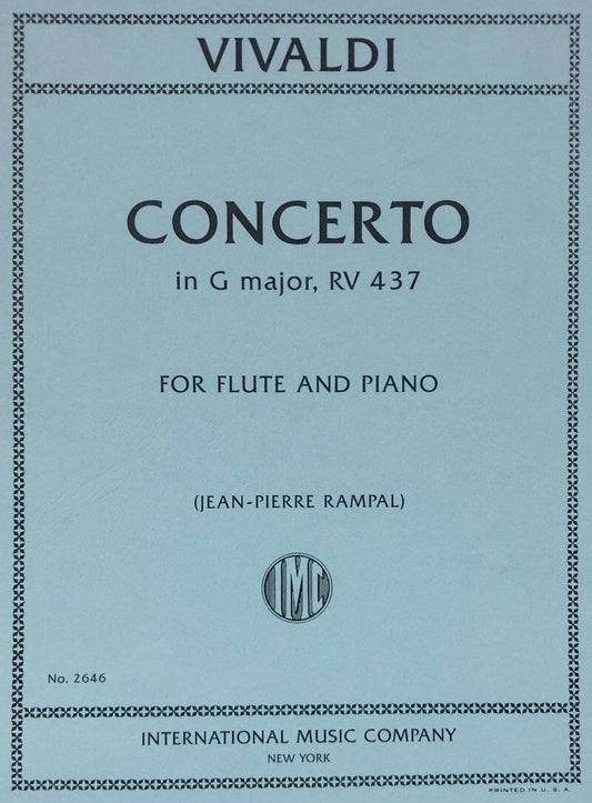 Vivaldi Concerto in G Major Op. 10 No. 6 RV 437 for Flute - International Music Company