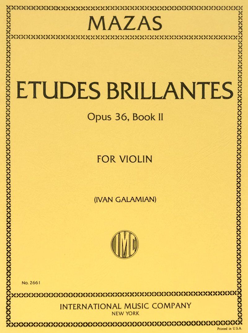 Mazas - Etudes Brillantes Op. 36 No. 2 for Violin, Edited by Galamian