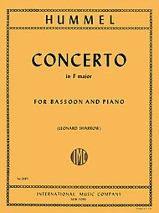 Concerto F bassoon/Piano (Softcover Book)