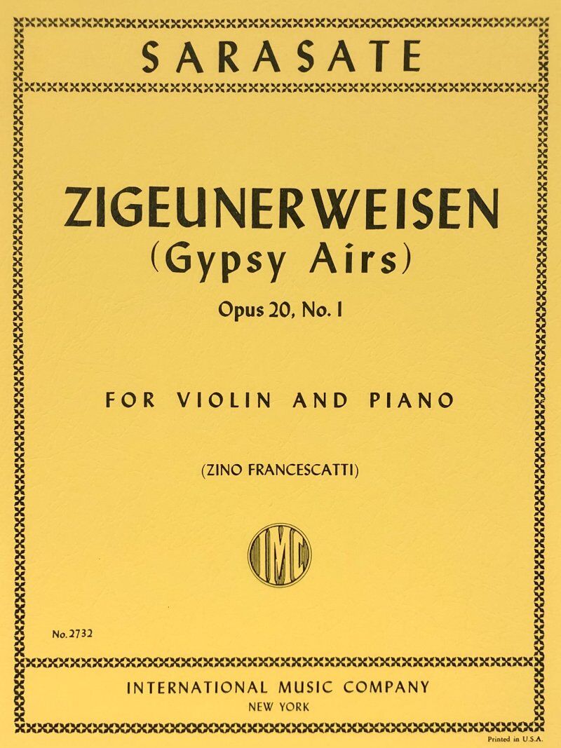 Sarasate - Zigeunerweisen Op. 20 No. 1 for Violin and Piano, Edited by Zino Francescatti, Score and Part