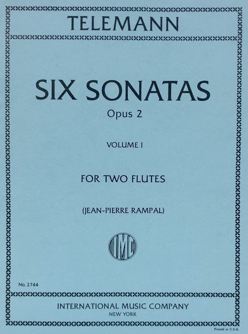 Telemann - 6 Sonatas Op. 2 Vol. 1 for 2 Flutes, Edited by Jean-Pierre Rampal