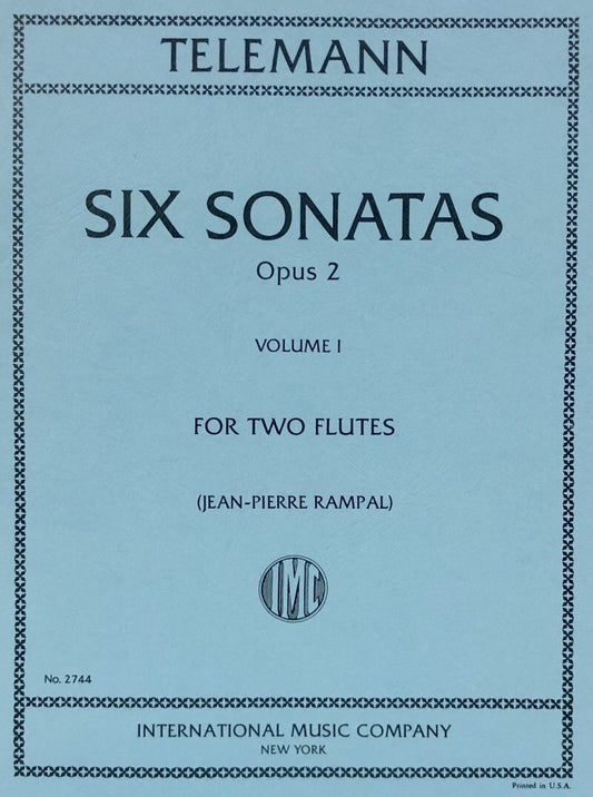 Telemann - 6 Sonatas Op. 2 Vol. 1 for 2 Flutes, Edited by Jean-Pierre Rampal