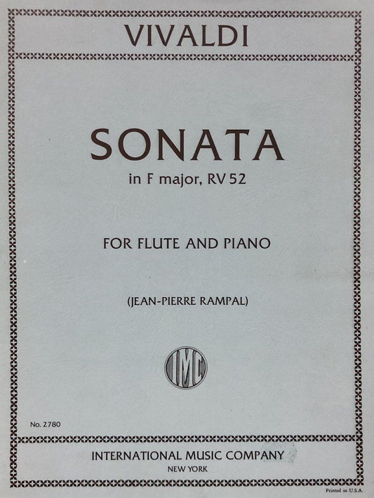 Sonata in F Major, RV 52 for Flute - Edited by Jean-Pierre Rampal