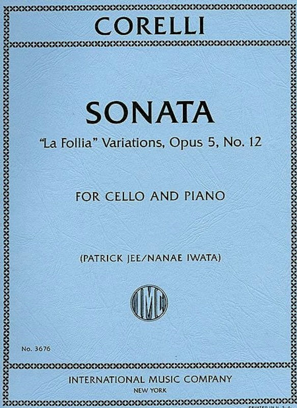 Sonata Op 5 No 12 La Follia Francescatti Violin Piano (Softcover Book)