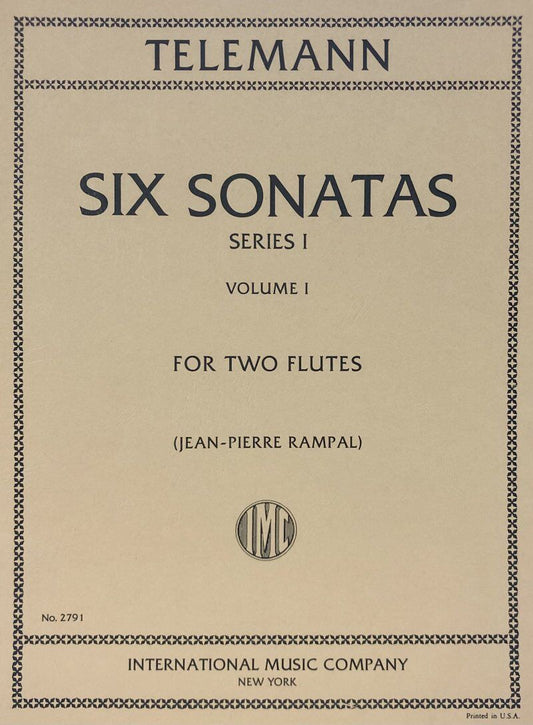 Telemann - Six Sonatas Series 1 Vol 1 for 2 Flutes, Edited by Jean-Pierre Rampal
