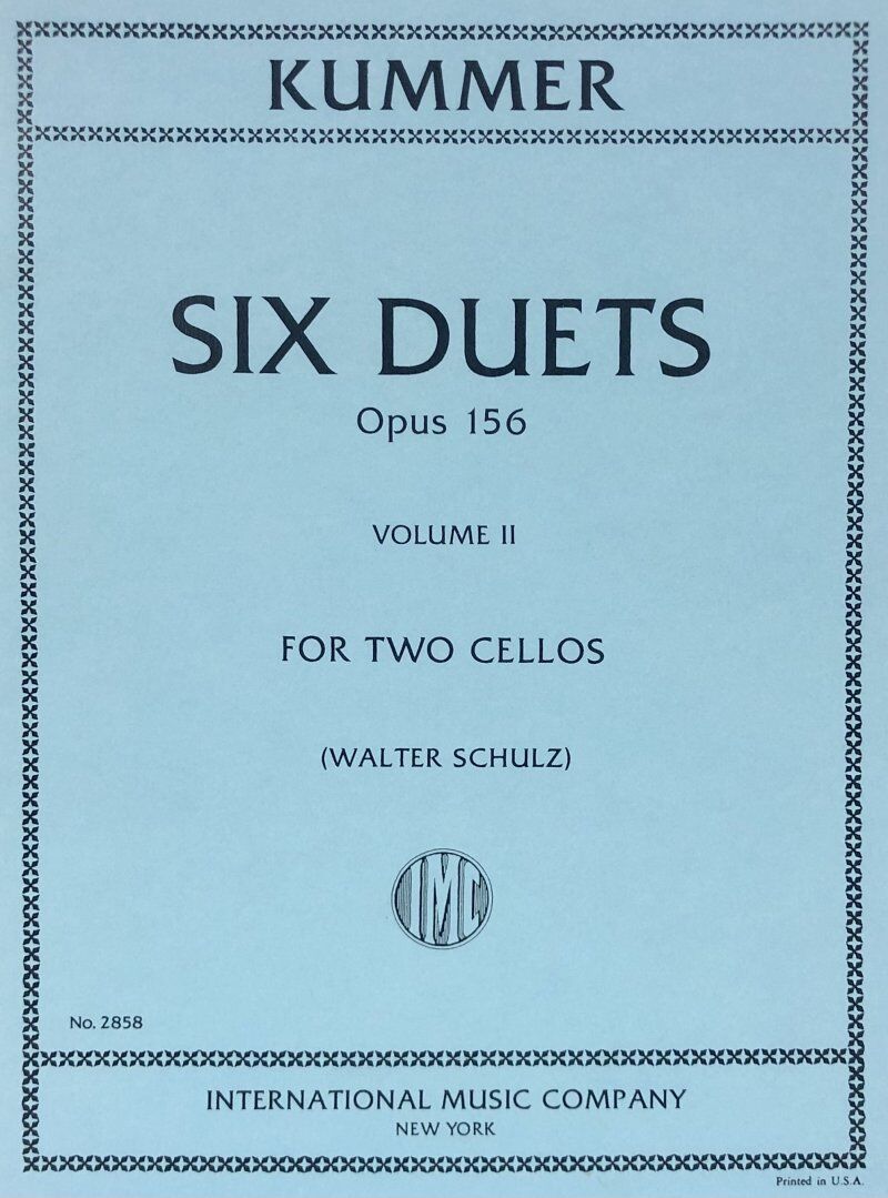 Kummer - Six Duets Op. 156 Vol. 2 for 2 Cellos