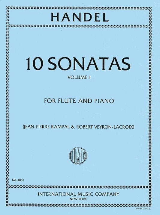 Handel - 10 Sonatas Vol 1 Op 1 Flute/Piano (Softcover Book)