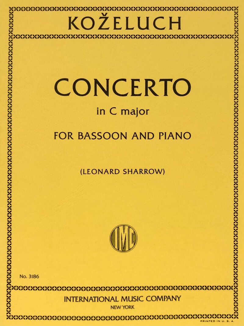 Kozeluch - Concerto in C Major for Bassoon and Piano with Cadenzas by M. Turkovic