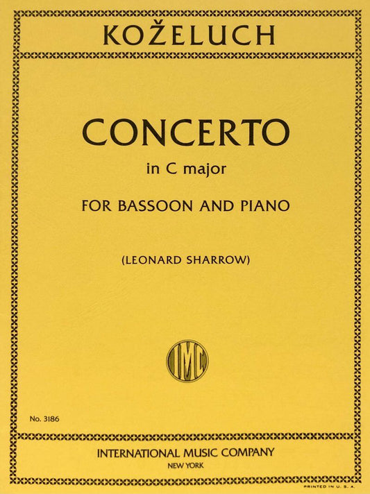 Kozeluch - Concerto in C Major for Bassoon and Piano with Cadenzas by M. Turkovic